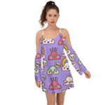 Cloud Seamless Pattern Boho Dress