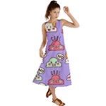 Cloud Seamless Pattern Summer Maxi Dress