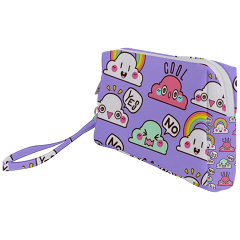 Cloud Seamless Pattern Wristlet Pouch Bag (Small) from ArtsNow.com