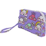 Cloud Seamless Pattern Wristlet Pouch Bag (Small)