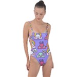 Cloud Seamless Pattern Tie Strap One Piece Swimsuit