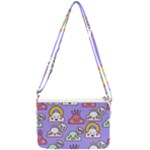 Cloud Seamless Pattern Double Gusset Crossbody Bag
