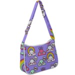 Cloud Seamless Pattern Zip Up Shoulder Bag