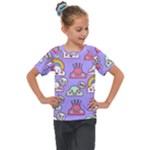 Cloud Seamless Pattern Kids  Mesh Piece T-Shirt