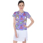 Cloud Seamless Pattern Women s Sports Top