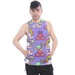 Cloud Seamless Pattern Men s Sleeveless Hoodie