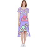 Cloud Seamless Pattern High Low Boho Dress