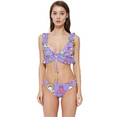 Low Cut Ruffle Edge Bikini Set 