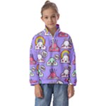 Cloud Seamless Pattern Kids  Half Zip Hoodie