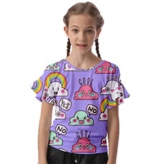 Kids  Cut Out Flutter Sleeves 