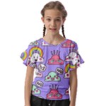 Cloud Seamless Pattern Kids  Cut Out Flutter Sleeves