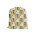 American Golden Ancient Totems Drawstring Pouch (Large)