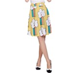 American Golden Ancient Totems A-Line Skirt