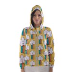 American Golden Ancient Totems Women s Hooded Windbreaker