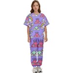 Cloud Seamless Pattern Kids  T-Shirt and Pants Sports Set