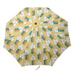 Smile Cloud Rainbow Pattern Yellow Folding Umbrellas