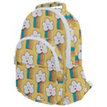 American Golden Ancient Totems Rounded Multi Pocket Backpack