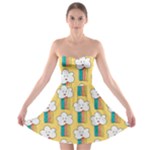American Golden Ancient Totems Strapless Bra Top Dress