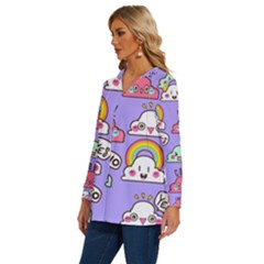 Long Sleeve Drawstring Hooded Top 