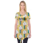 American Golden Ancient Totems Short Sleeve Tunic 