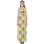 American Golden Ancient Totems Empire Waist Maxi Dress