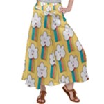 American Golden Ancient Totems Women s Satin Palazzo Pants