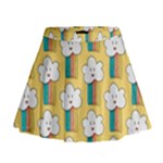 American Golden Ancient Totems Mini Flare Skirt