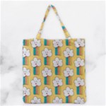 Smile Cloud Rainbow Pattern Yellow Grocery Tote Bag