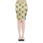 American Golden Ancient Totems Midi Wrap Pencil Skirt