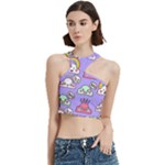 Cloud Seamless Pattern Cut Out Top