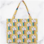 Smile Cloud Rainbow Pattern Yellow Mini Tote Bag