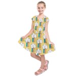 American Golden Ancient Totems Kids  Short Sleeve Dress