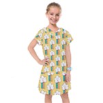 American Golden Ancient Totems Kids  Drop Waist Dress