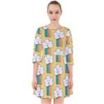 American Golden Ancient Totems Smock Dress