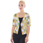 American Golden Ancient Totems Cropped Button Cardigan