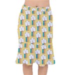 American Golden Ancient Totems Short Mermaid Skirt