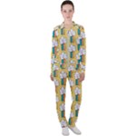 American Golden Ancient Totems Casual Jacket and Pants Set
