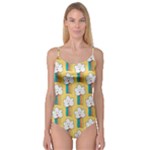 Smile Cloud Rainbow Pattern Yellow Camisole Leotard 