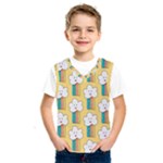Smile Cloud Rainbow Pattern Yellow Kids  Basketball Tank Top