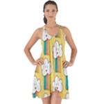 American Golden Ancient Totems Show Some Back Chiffon Dress