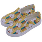 American Golden Ancient Totems Kids  Canvas Slip Ons