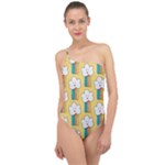American Golden Ancient Totems Classic One Shoulder Swimsuit