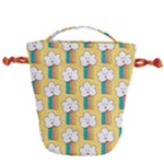 American Golden Ancient Totems Drawstring Bucket Bag