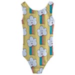 American Golden Ancient Totems Kids  Cut-Out Back One Piece Swimsuit