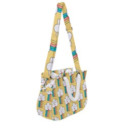 Rope Handles Shoulder Strap Bag 