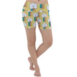 American Golden Ancient Totems Lightweight Velour Yoga Shorts