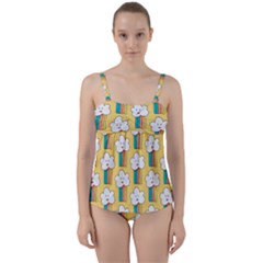 Twist Front Tankini Set 