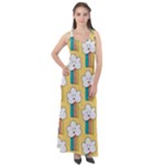 American Golden Ancient Totems Sleeveless Velour Maxi Dress
