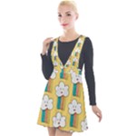 American Golden Ancient Totems Plunge Pinafore Velour Dress