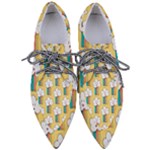 American Golden Ancient Totems Pointed Oxford Shoes
